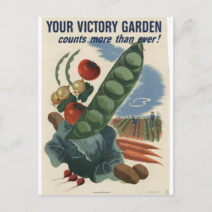Cartão Postal Victory garden poster, World War 2 1945