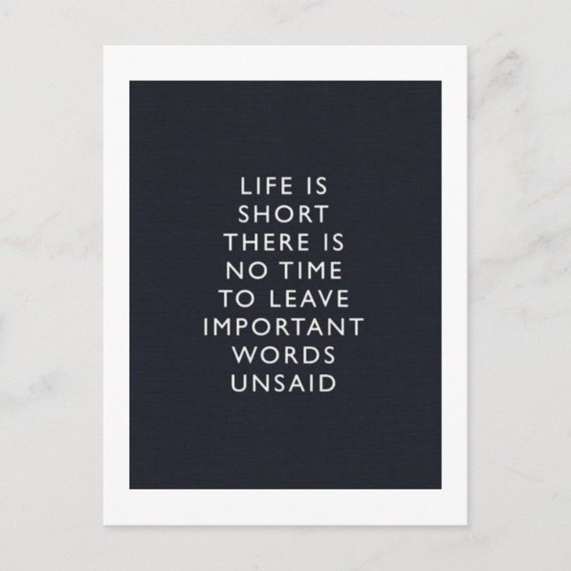 Cartão Postal vida (Frente)