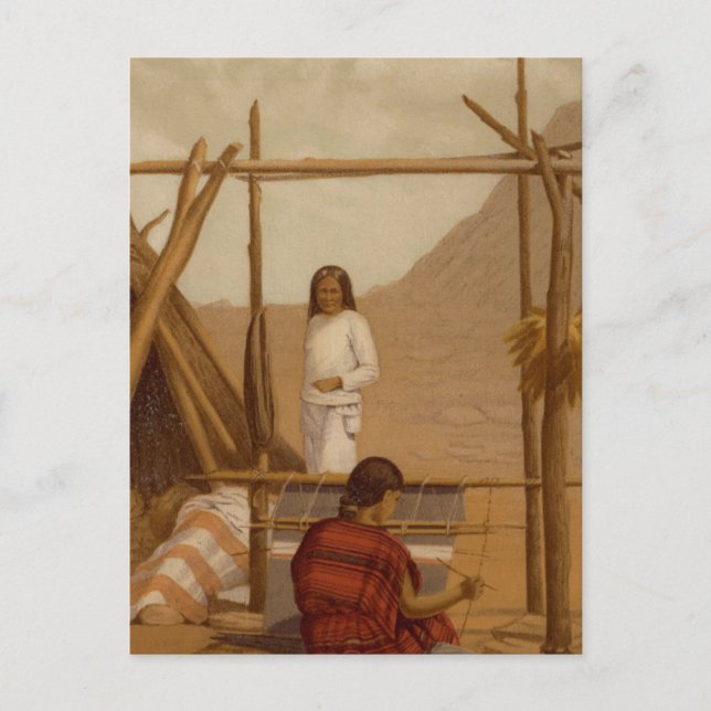 Cartão Postal Vida aborígene, País Navajo (Frente)