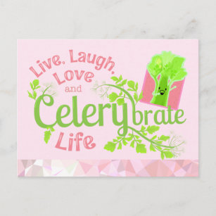 Cartão Postal Vida ao vivo, rir, amar e Celerbrar