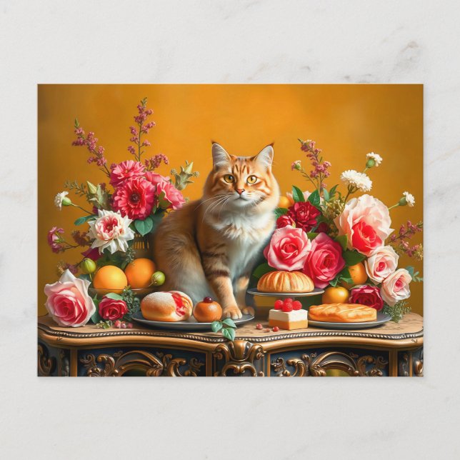 Cartão Postal Vida Clássica Estática com o Ganho e a Aliança da  (Frente)