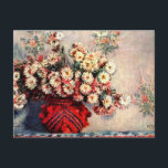 Cartão Postal Vida com cristãos por Claude Monet<br><div class="desc">A vida tranquila com os crisântemos (1914) de Claude Monet é uma pintura floral impressionista vintage, de belas artes. Um buquê de flores florescentes de jardim de primavera em um vaso. Sobre o artista: Claude Monet (1840-1926) foi o fundador do movimento de pintura impressionista francês, com a maioria de suas...</div>