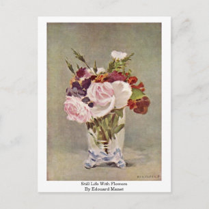 Cartão Postal Vida Contínua Com Flores De Edouard Manet