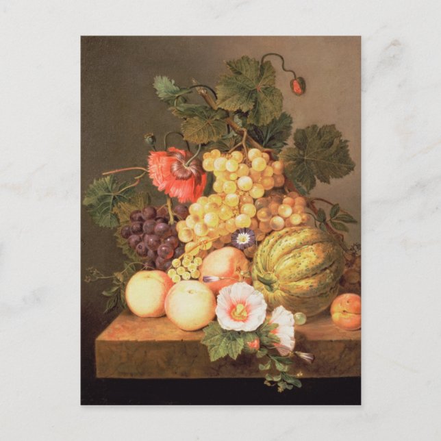 Cartão Postal Vida contínua com fruta (Frente)