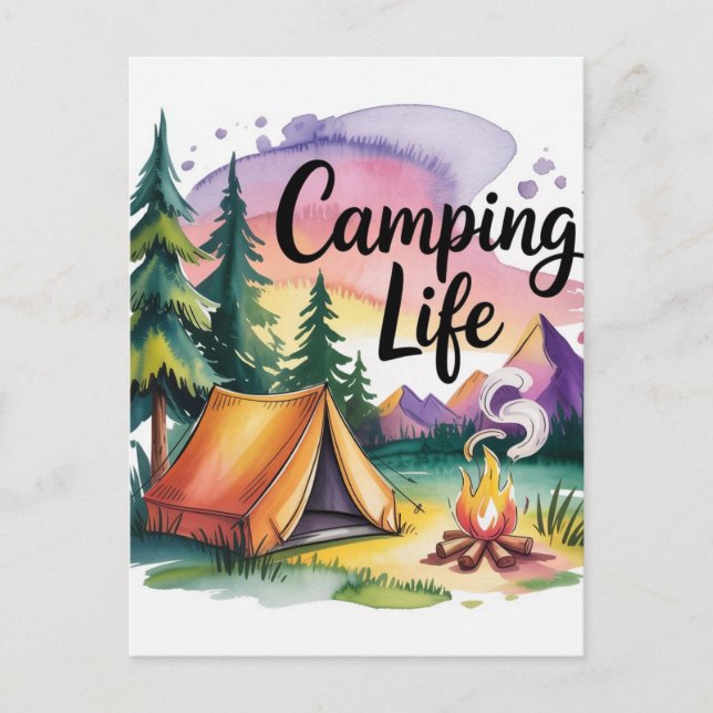 Cartão Postal Vida de Acampamento (Frente)