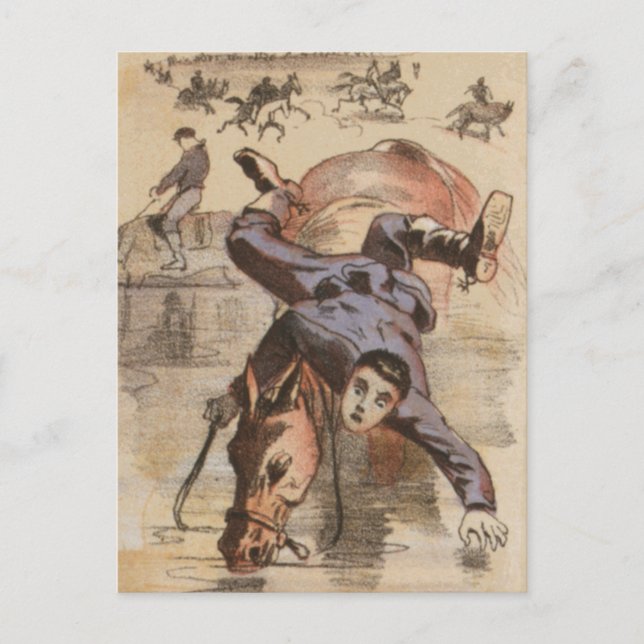 Cartão Postal Vida de Chamada de Água no Campo (Frente)