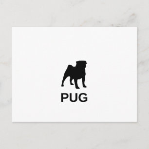 Cartão Postal vida de pug silo
