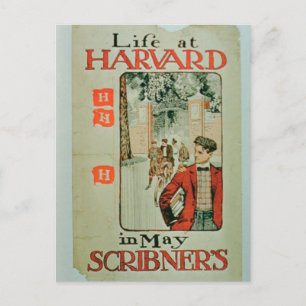 Cartão Postal 'Vida em Harvard', poster anunciando a edição de