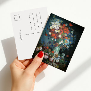 Cartão Postal Vida Estática com Flores de Prados Vincent van G