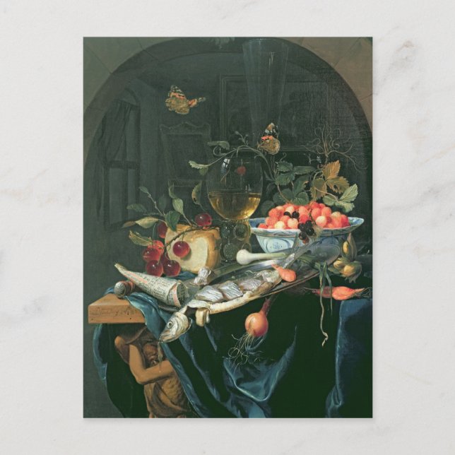 Cartão Postal Vida Estática com Peixe (Frente)