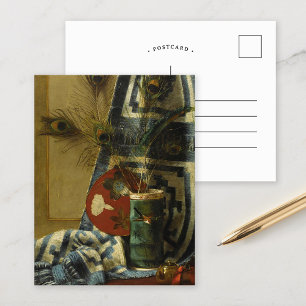 Cartão Postal Vida Estática com Penas de Peacock