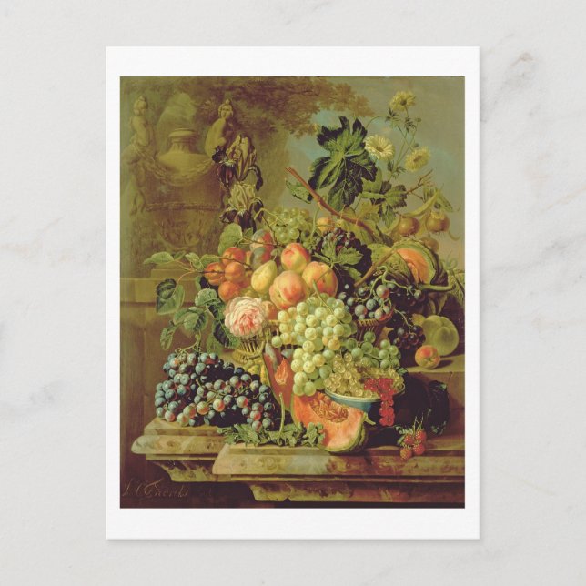 Cartão Postal Vida Estática da Fruta (Frente)