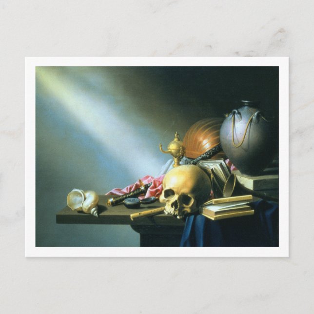 Cartão Postal Vida Estática: Uma Alegoria das Vanidades de L Hum (Frente)