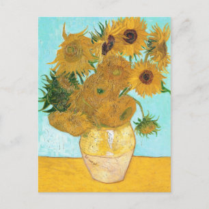 Cartão Postal Vida Estática - Vaso com Doze Girassóis van Gogh