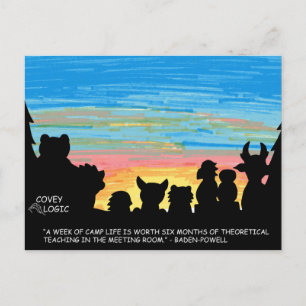 Cartão postal "Vida no Acampamento" da Covey Logic