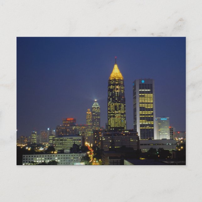 Cartão Postal Vida noturna excitante, Atlanta, Geórgia, EUA (Frente)