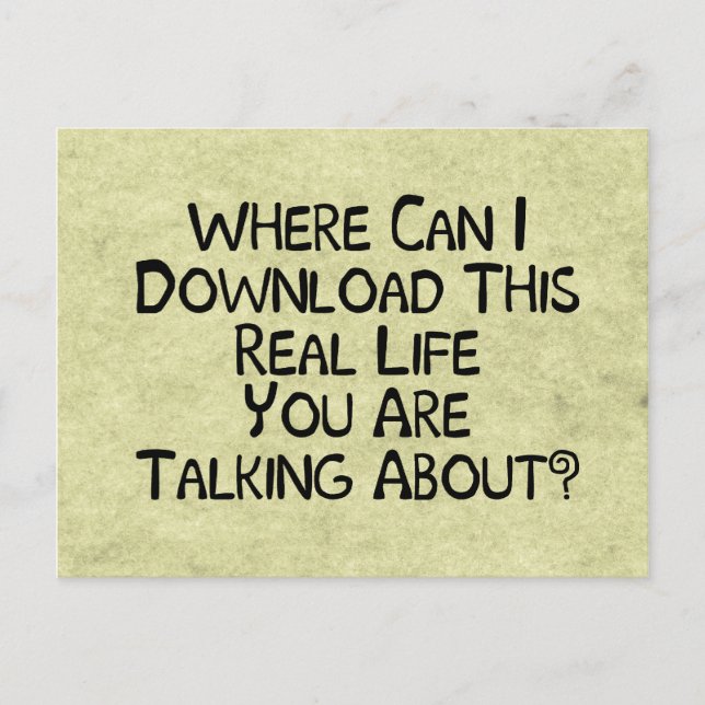 Cartão Postal Vida real (Frente)