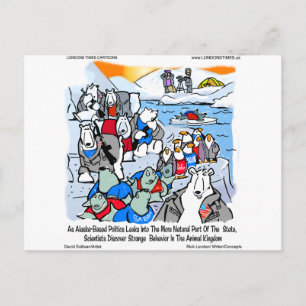 Cartão Postal Vida Selvagem & Política no Alasca Camisetas e Pre