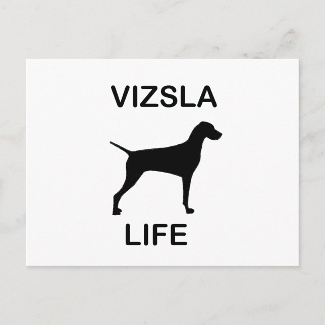 Cartão Postal vida vizsla (Frente)