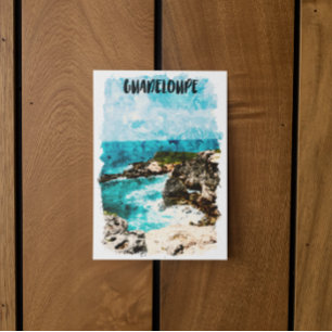 Cartão Postal Vidraça Tropical de Guadalupe, Ilha do Caribe