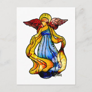 Cartão Postal Vidro anjo