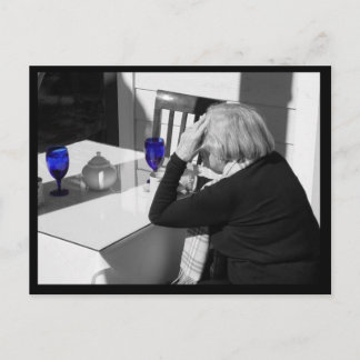 Cartão Postal Vidro Azul