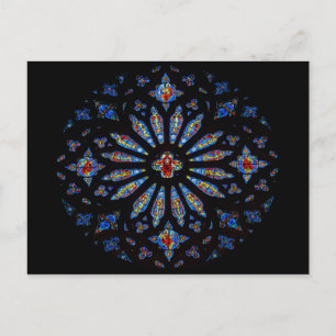 Cartão Postal Vidro Colorido da Igreja