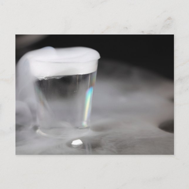 Cartão Postal Vidro com água e gelo seco (Frente)