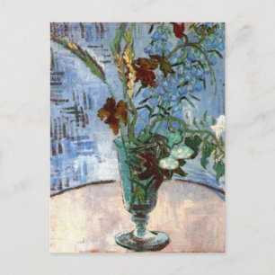 Cartão Postal Vidro com flores selvagens, Vincent van Gogh