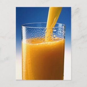 Cartão Postal Vidro de suco