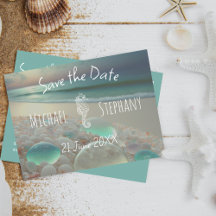 Vidro do mar | Beach Save the Date