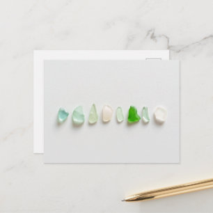 Cartão Postal Vidro marinho de cores diferentes, estética minima