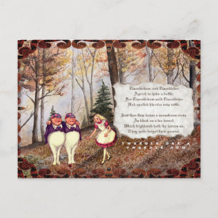 Cartão Postal Vidro Tweetle Dee Tweetle Dum Song