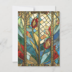 Cartão Postal Vidro Vermelho Chefe Poppies no nascer do Sol