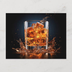 Cartão Postal Vidro Whiskey
