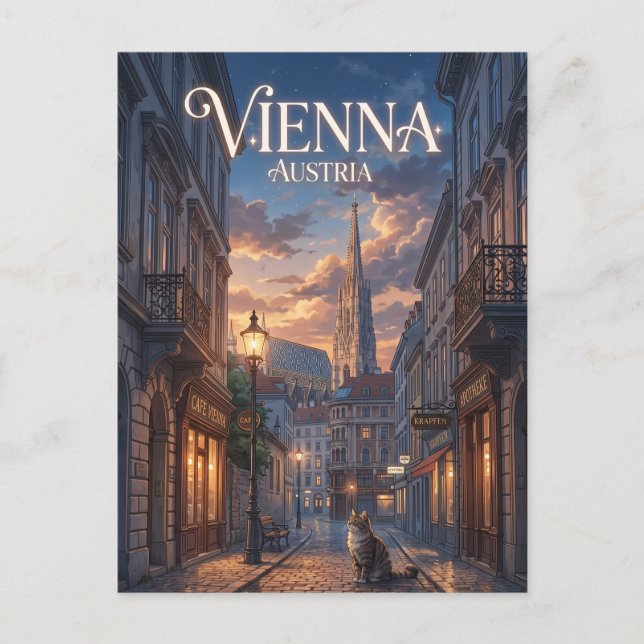 Cartão Postal Viena Áustria (Frente)