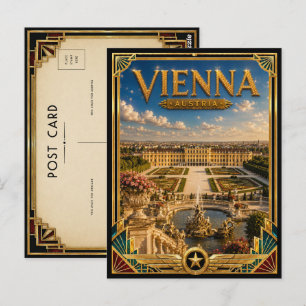 Cartão Postal Viena Áustria Arquitetura Imperial Vintage Arte