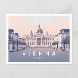 Cartão Postal Viena Áustria Pastel Design Viagem