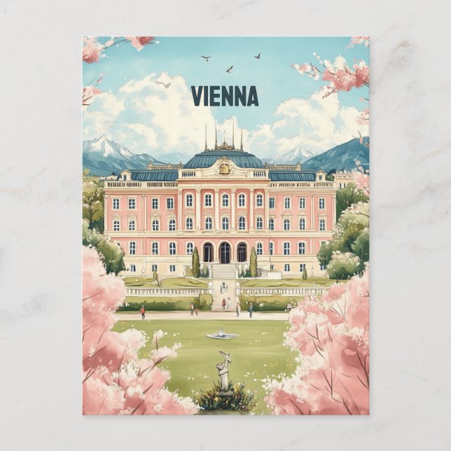 Cartão Postal Viena, Áustria, Viagem (Frente)