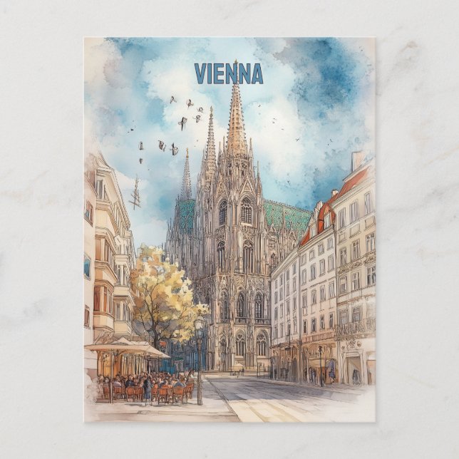 Cartão Postal Viena, Áustria, Viagem (Frente)