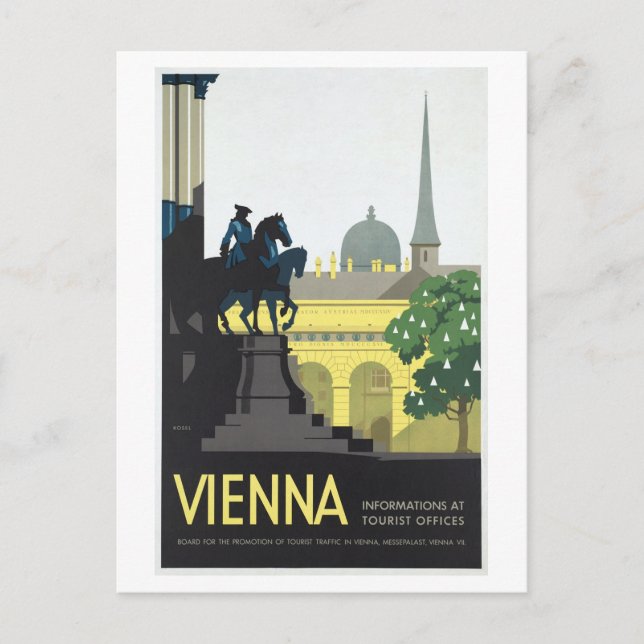 Cartão Postal Viena Áustria - Viagens vintage (Frente)