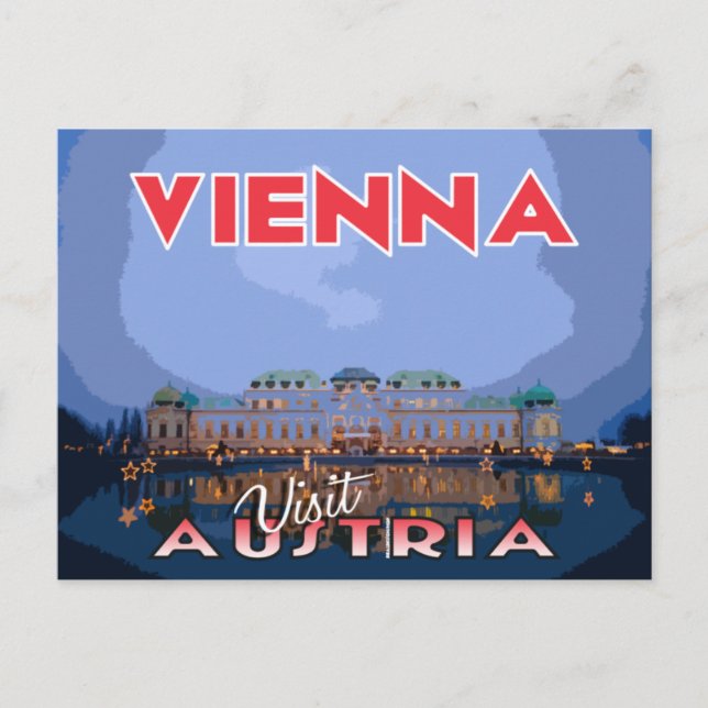 Cartão Postal Viena, Cartão-postal para a Áustria (Frente)