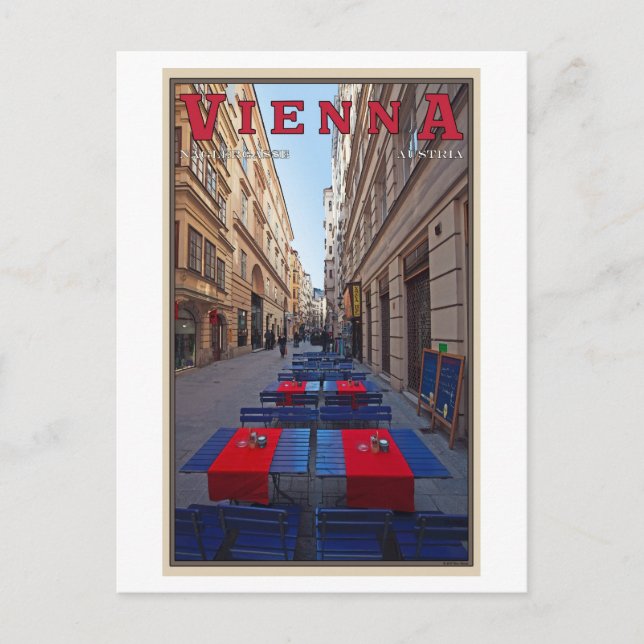 Cartão Postal Viena - Naglergasse (Frente)