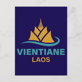 Cartão Postal Vientiane Laos Sudeste Asiático