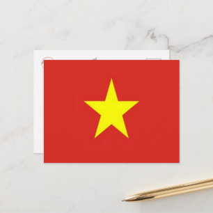 Cartão Postal Vietnã - Bandeira -