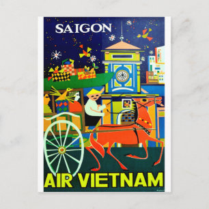 Cartão Postal Vietnã, Saigão, Ho chi Minh, cidade, viagens vinta