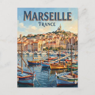Cartão Postal Vieux Port Marselha França