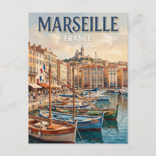 Cartão Postal Vieux Port Marselha França