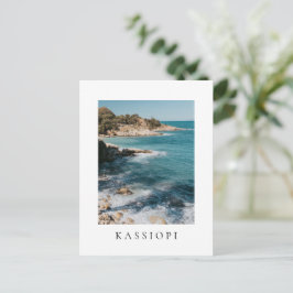 Cartão Postal View at Kassiopi village coast, Corfu