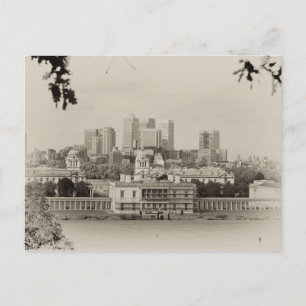 Cartão Postal View of Canary Wharf, de Greenwich, Londres